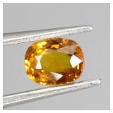 Oval Cut Natural Top Orange Sapphire Australia 1.1