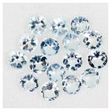 Round Cut Natural Nice Blue Aquamarine Unheated Lo