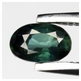 0.40ct 5x3mm Oval Natural Blue Green Sapphire - He