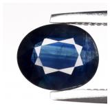 0.75ct 6.3x5mm Oval Natural Green Blue Sapphire -