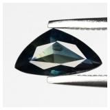 0.65ct 8.2x4.5mm Trillion Natural Blue Green Sapph