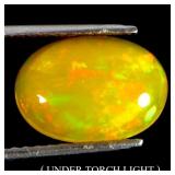 Oval AAA Floral Flash Play Of Color Crystal Fire O