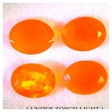 Oval Cut Natural Hot Rainbow Orange Opal Ethiopia