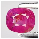 0.44ct 5x4.3mm Cushion Natural Reddish Pink Sapphi