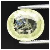 3.38ct 10x8.5mm Oval Natural Green Grossular Garne