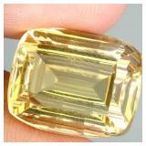Antique Concave Cut Natural Yellow Citrine 10.01ct
