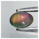 0.31ct 5.5x3.7mm Oval Cabochon Natural Black Opal