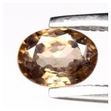 0.43ct 5x3.5mm VS Oval Natural Champagne Zircon -