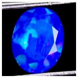 Oval Cut Natural Hot Rainbow Flash Blue Fire Opal