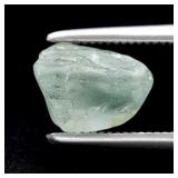 1.77ct 7.7x6mm Rough Bluish Green Sapphire Gemston