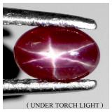 Oval Cab 100% Natural Red 6 Rays Star Ruby Africa