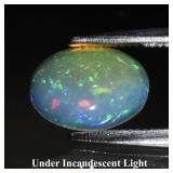 0.81ct 8x5.8mm Oval Cabochon Natural White Opal -