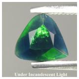 0.38ct 6x6mm Trillion Natural Black Opal - Rainbow