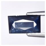 0.87ct 7.5x4.2mm Baguette Natural Blue Sapphire -