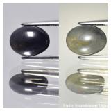 0.82ct 8.5x6.5mm Oval Cabochon Natural Black Opal