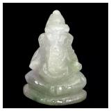 Handcrafted 10.76 Ct 17x12mm Ganesha Carving Natur