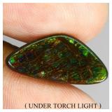 Fancy Cab Natural Hot Rainbow Luster Ammolite Cana