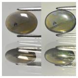 0.57ct Oval Cabochon Natural Black Opal - Rainbow