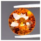 1.45ct 7.3mm Round Natural Yellow Citrine - Africa