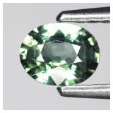 0.45ct 5x4mm Oval Natural Green Sapphire - Heated,