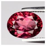 1.15ct Oval Natural Purplish Pink Rhodolite Garnet