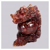 Handcrafted Dragon Resin Figurine Natural Pink Rho