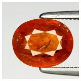 1.40ct 7.5x6mm Oval Natural Orange Spessartite Gar