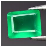 1.57ct 8x6.3mm Baguette Natural Green Chalcedony -