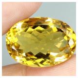Oval Cut Natural Unheated Top Yellow Citrine Brazi