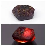 11.77ct 15.3x9mm Rough Natural Purplish Pink Sapph