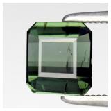 1.45ct 6.5x6mm Octagon Natural Green Tourmaline -