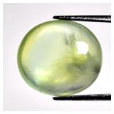 8.91ct 14.5x13mm Oval Cabochon Natural Green Prehn