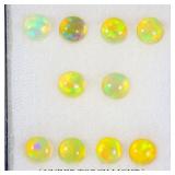 Round Cab AAA Floral Flash Play Of Color Crystal F