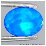 Oval Natural AAA Hot Rainbow Flash Blue Fire Opal