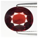 1.45ct 7.7x6.7mm Oval Natural Reddish Orange Garne