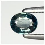 0.32ct 4.5x3.7mm Oval Natural Bluish Green Sapphir
