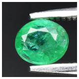 0.37ct 4.8x4.2mm Oval Natural Green Emerald - Zamb