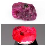 3.50ct 10.7x7.3mm Rough Natural Purplish Red Ruby