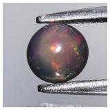 0.32ct Semi Round Cabochon Natural Black Opal - Co
