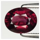 1.03ct 6.7x5.3mm Oval Natural Purplish Pink Rhodol