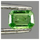 Emerald Cut Natural Unheated Top Rich Green Tsavor