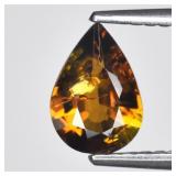 0.88ct 8x5.5mm Pear Natural Greenish Yellow Tourma