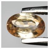 0.36ct 5x3.3mm VS Oval Natural Light Champagne Zir