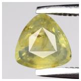 0.67ct Trillion Natural Yellowish Green Sapphire -