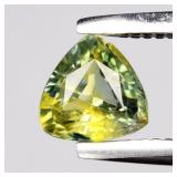 0.41ct Trillion Natural Yellow Green Sapphire - Un