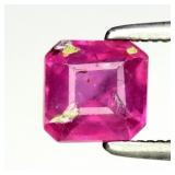 0.90ct 5.2x5.2mm Octagon Natural Purplish PinkSapp