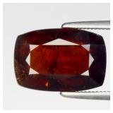 5.56ct Cushion Natural Reddish Orange Spessartite