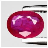 0.38ct 5.5x4mm Oval Natural Purplish Red Ruby - He