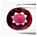 0.99ct 6.5x5.8mm Oval Natural Purplish Pink Rhodol