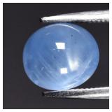 2.01ct 8x7.2mm Oval Cabochon Natural Blue Calcite